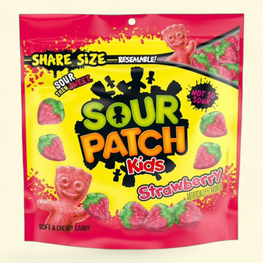 Sour Patch Kids, bonbons moelleux à la fraise, 340 g
