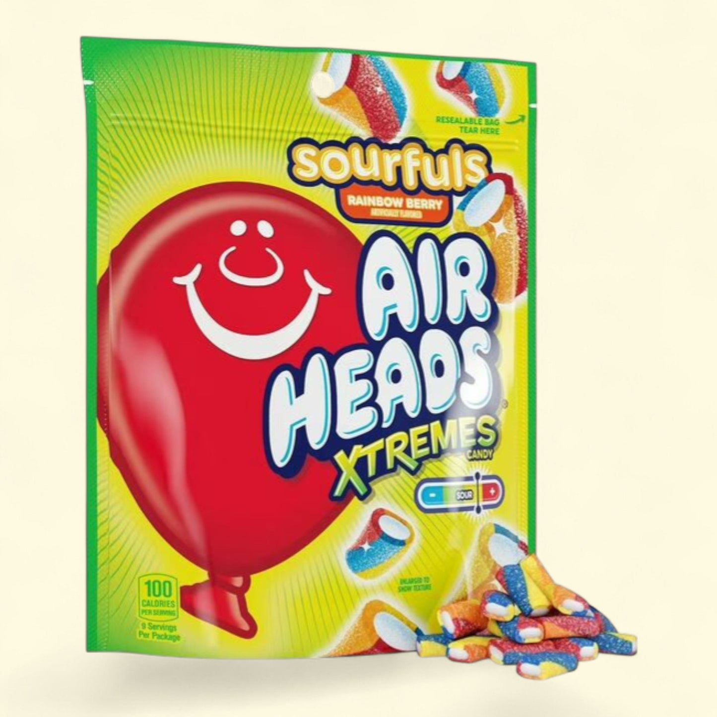 Airheads Xtremes Sourfuls, 9 ounce — authentic US product shipped worldwide by Treatspree