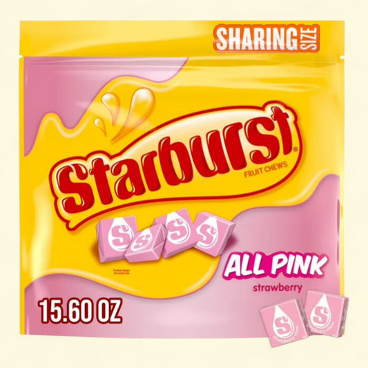 Bonbons gélifiés Starburst aux fruits, tout en rose, format à partager, sachet de 440 g