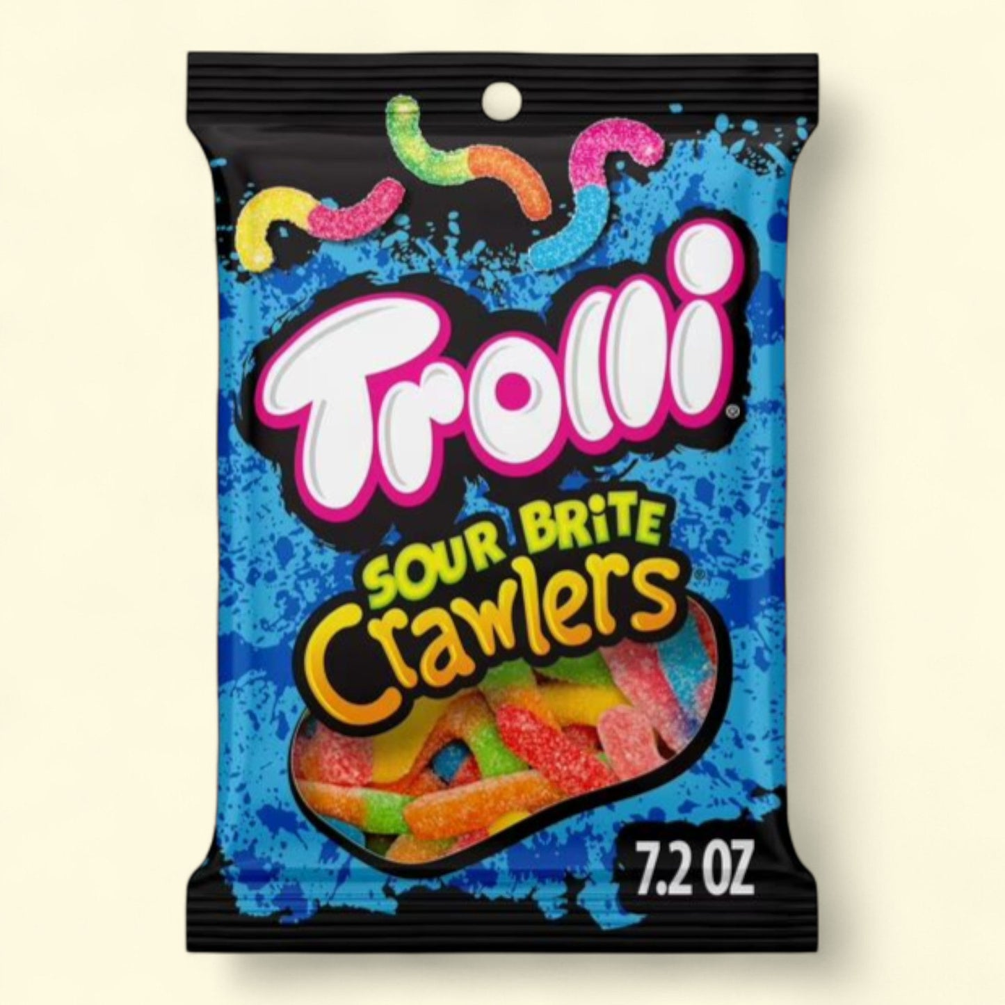 Trolli Sour Brite Crawlers, vers en gomme, 200 g