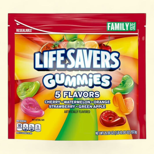 Bonbons gélifiés Life Savers, 5 saveurs, format familial - 740 g