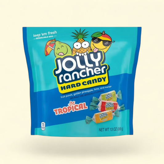 Jolly Rancher Hard Candy, Assorted Tropical Fruit Flavored, 13 oz — authentic US product shipped worldwide by Treatspree