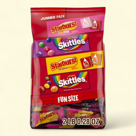 Sachet assortiment de bonbons mous Skittles et Starburst, 915 g
