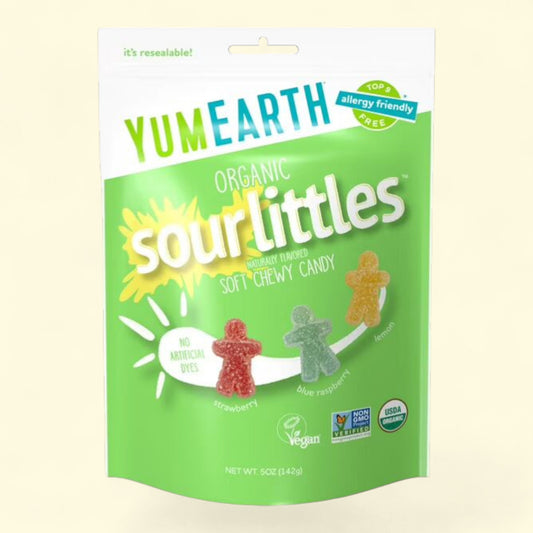 YumEarth Sour Littles, bonbons acidulés à mâcher aux saveurs variées, sachet de 140 g