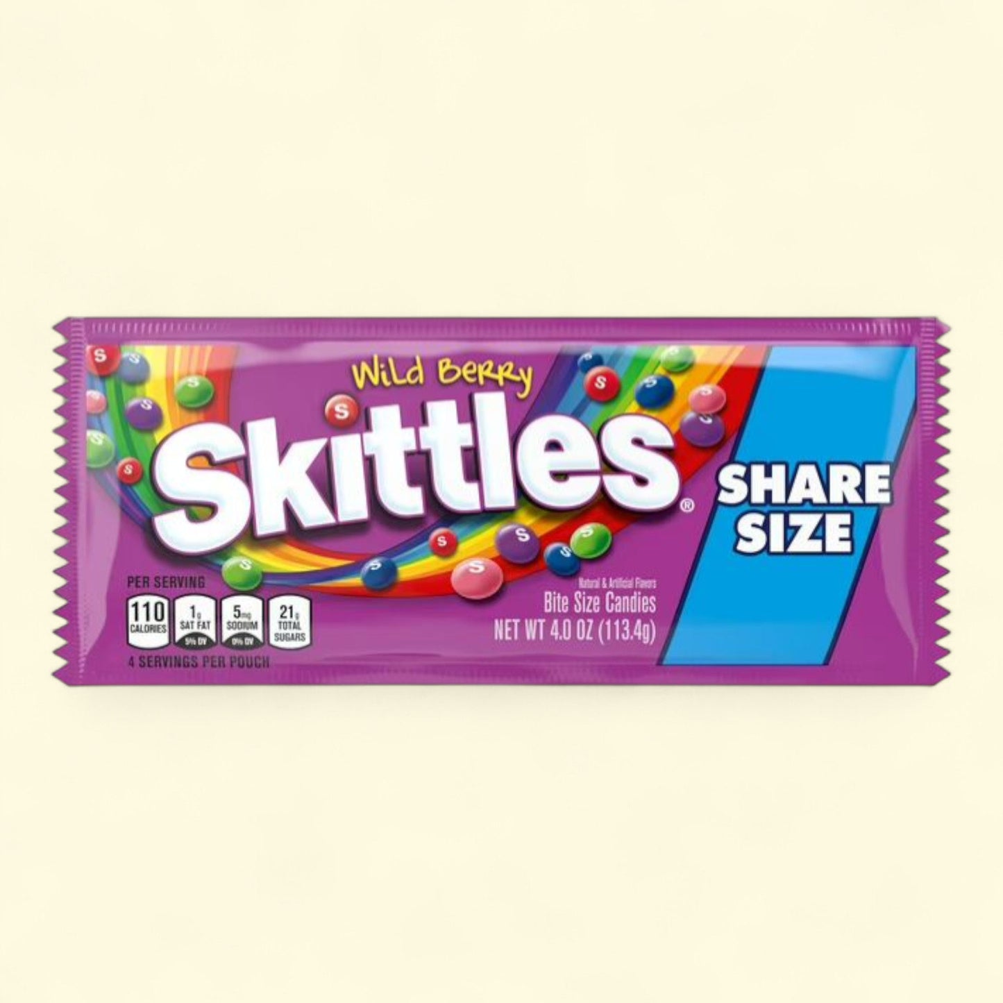 Bonbons moelleux Skittles aux baies sauvages, format à partager - 113 g