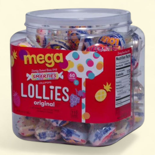 Smarties Original Mega Lollies, 65 Oz Jar