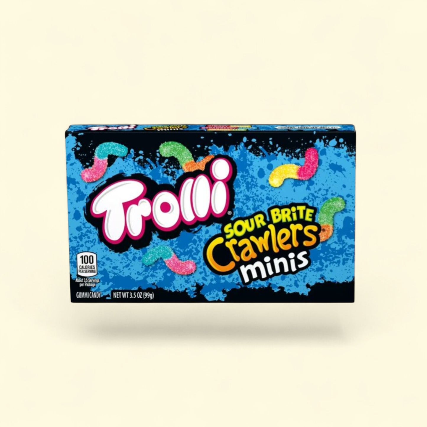 Trolli Sour Brite Crawlers Mini Gummy Candies, 3.5 oz — authentic US product shipped worldwide by Treatspree