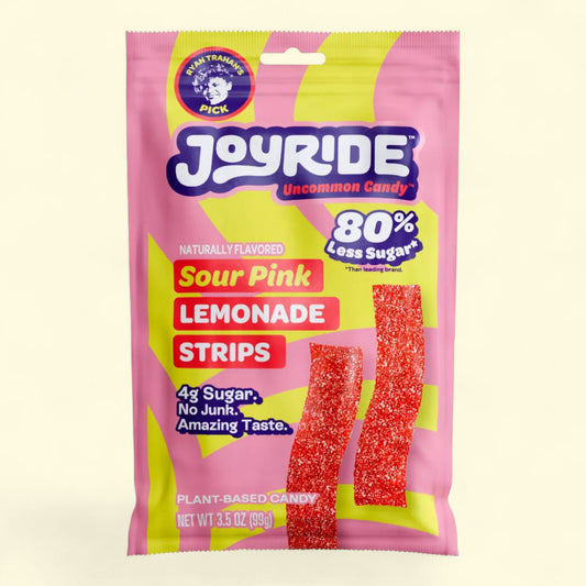 JOYRIDE - Bandes de bonbons gélifiés à la limonade rose acidulée, 100 g