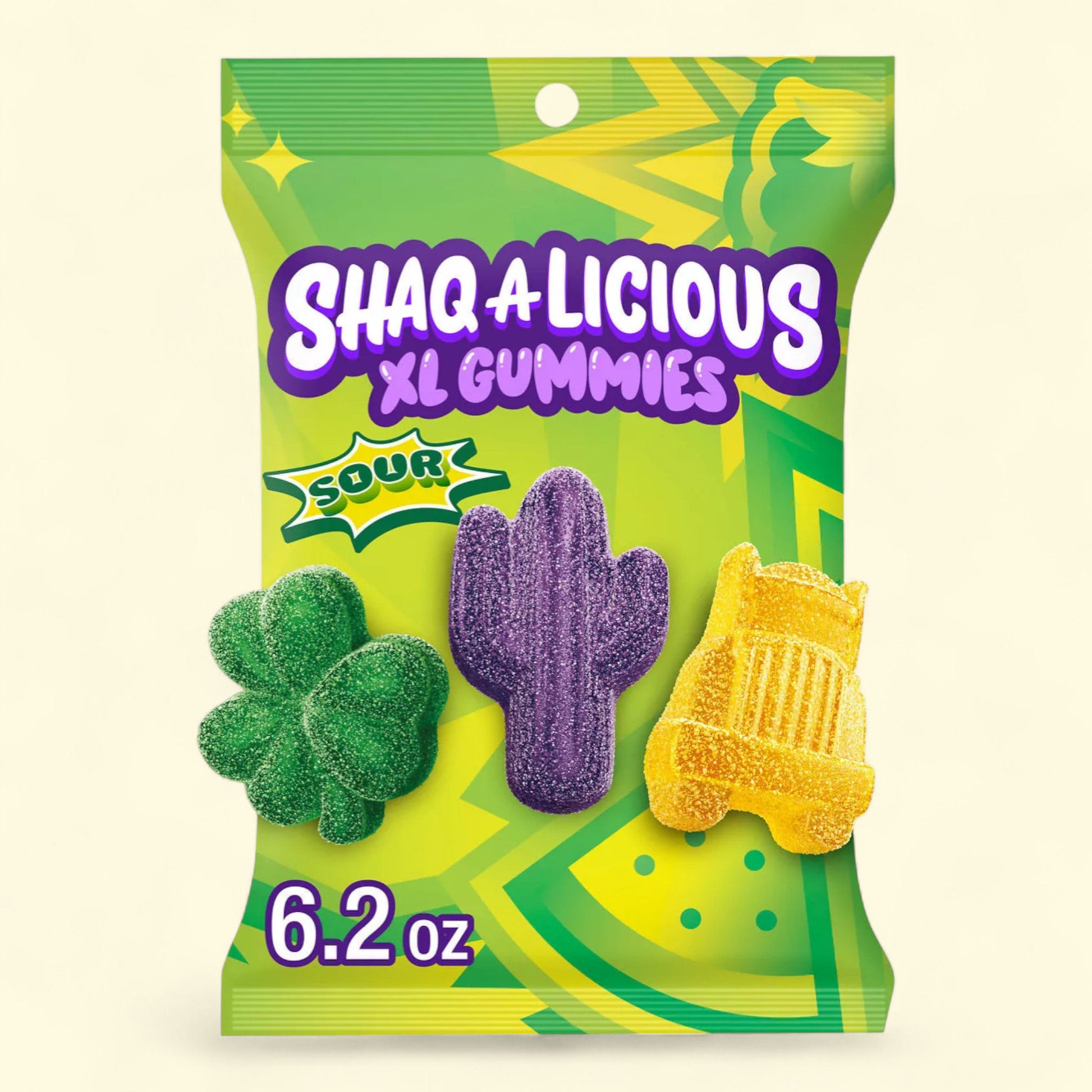 SHAQ-A-LICIOUS Sour Gummies, 6.2oz — authentic US product shipped worldwide by Treatspree