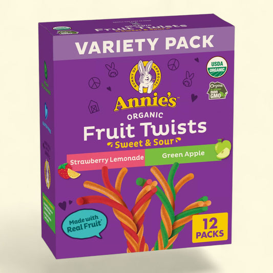 Annie's Sweet & Sour Twists Fruit Snacks, 7.62oz/12ct