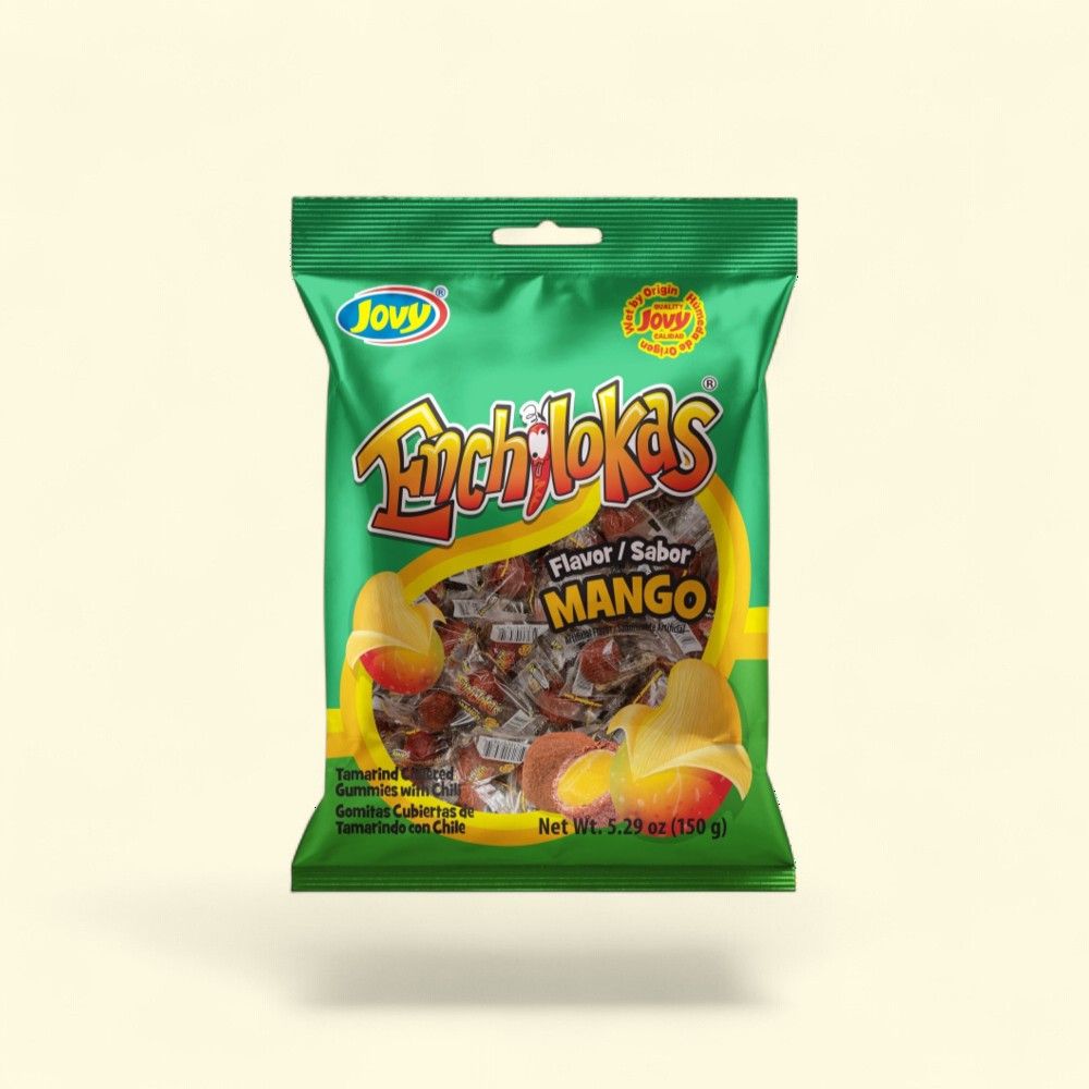 Jovy Enchilokas Mango Gummy Candy Peg Bag 5.29oz — authentic US product shipped worldwide by Treatspree