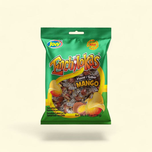 Jovy Enchilokas Mango Gummy Candy Peg Bag 5.29oz — authentic US product shipped worldwide by Treatspree