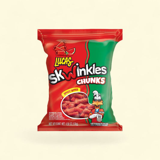 Lucas Skwinkles Watermelon Hot Candy with Chamoy Peg Bag — authentic US product shipped worldwide by Treatspree