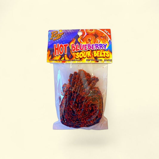 Parga Hot Blueberry Sour Belts 1.95oz — authentic US product shipped worldwide by Treatspree