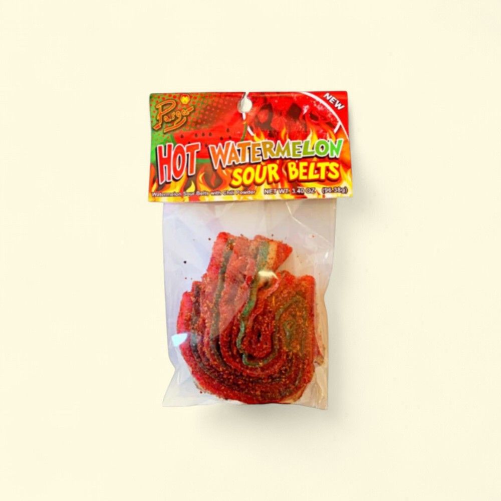 Parga Hot Watermelon Sour Belts Candy - 1.95oz — authentic US product shipped worldwide by Treatspree