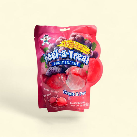 Peel-A-Treat Grape & Peach Fruit Snacks 5.5oz — authentic US product shipped worldwide by Treatspree