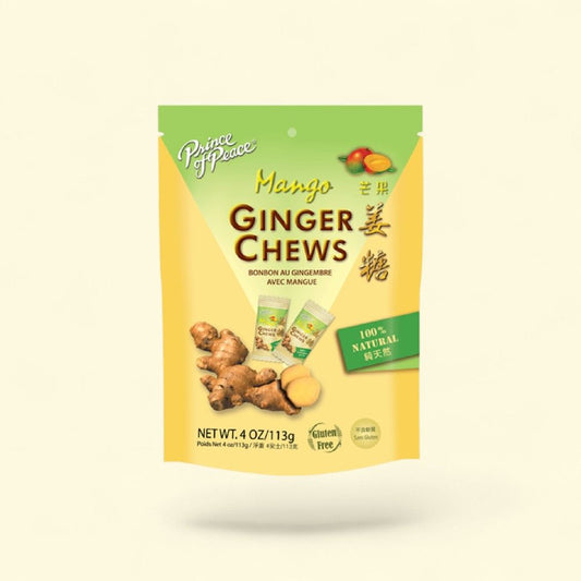 Prince of Peace Mango Ginger Chews 4oz — authentic US product shipped worldwide by Treatspree