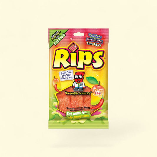 RIPS Mango Chili Bite Size Candy Pieces, 4 oz Bag — authentic US product shipped worldwide by Treatspree