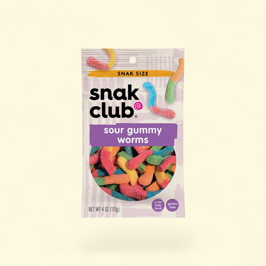 Snak Club Sour Worms Candy, 4 oz — authentic US product shipped worldwide by Treatspree