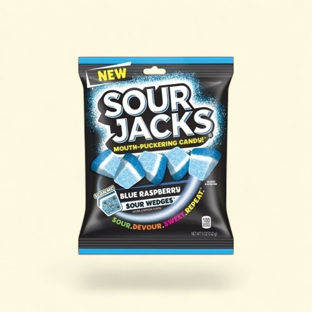 Sour Jacks Blue Raspberry Sour Candy 5oz — authentic US product shipped worldwide by Treatspree