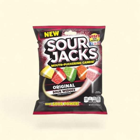 Sour Jacks Original Sour Wedges Candy — authentic US product shipped worldwide by Treatspree
