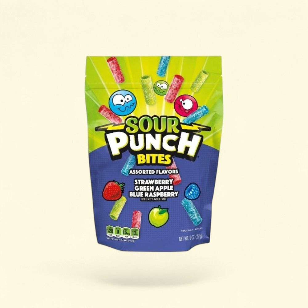 Sour Punch Assorted Bites Chewy Candy, 9oz — authentic US product shipped worldwide by Treatspree