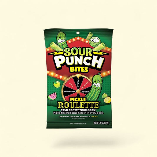 Sour Punch Pickle Roulette Bites Candy - 5oz Bag — authentic US product shipped worldwide by Treatspree
