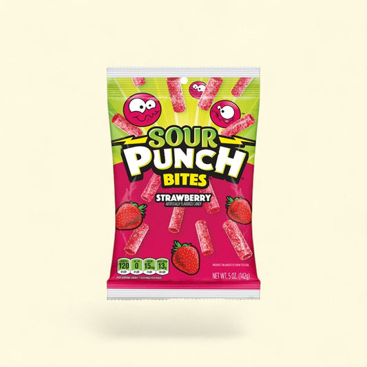 Sour Punch Strawberry Bites Candy - 5 oz — authentic US product shipped worldwide by Treatspree