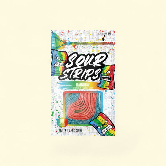 Sour Strips Rainbow Candy, 3.4 oz — authentic US product shipped worldwide by Treatspree