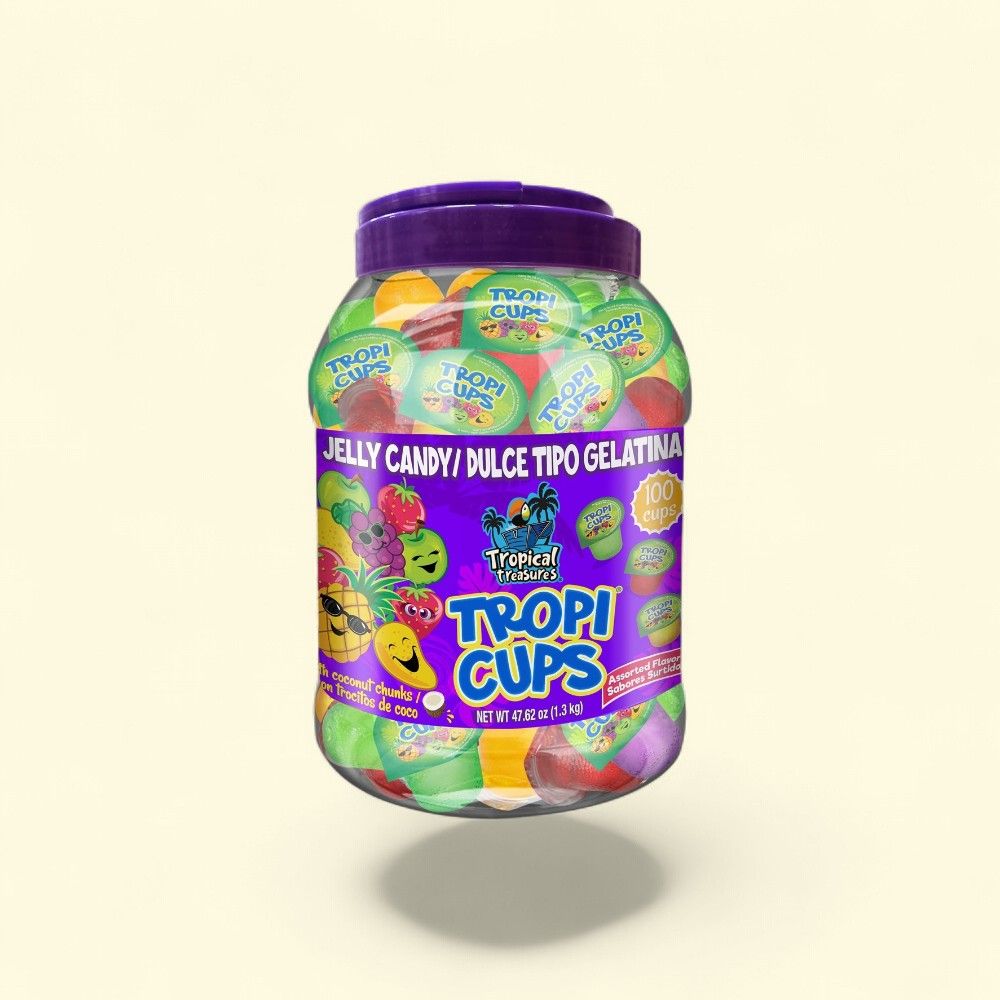 Tropical Treasures Assorted Fruit Jelly Candy, 100 Pieces — authentic US product shipped worldwide by Treatspree