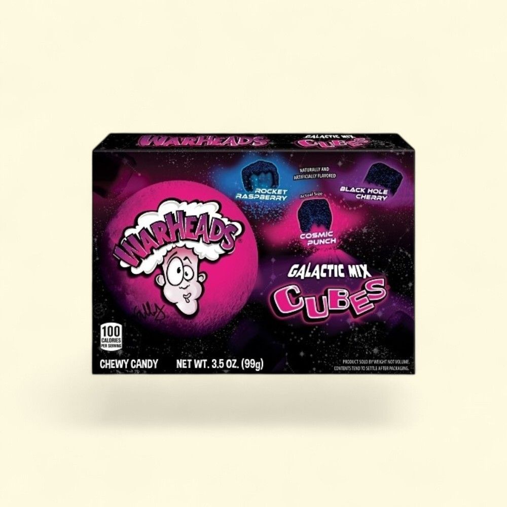 Warheads Galactic Mix Cubes Theater Box 3.5oz — authentic US product shipped worldwide by Treatspree