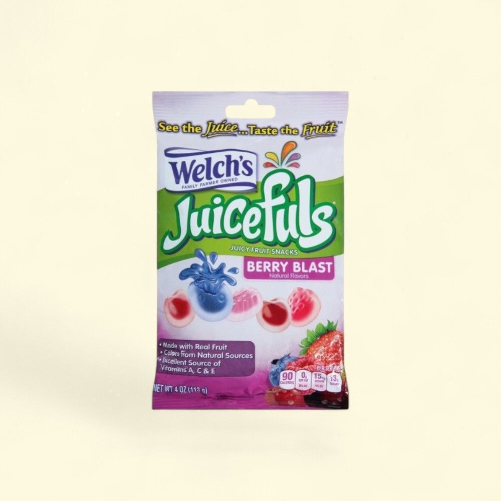 Welch's Juicefuls Berry Blast Fruit Snacks, 4oz — authentic US product shipped worldwide by Treatspree