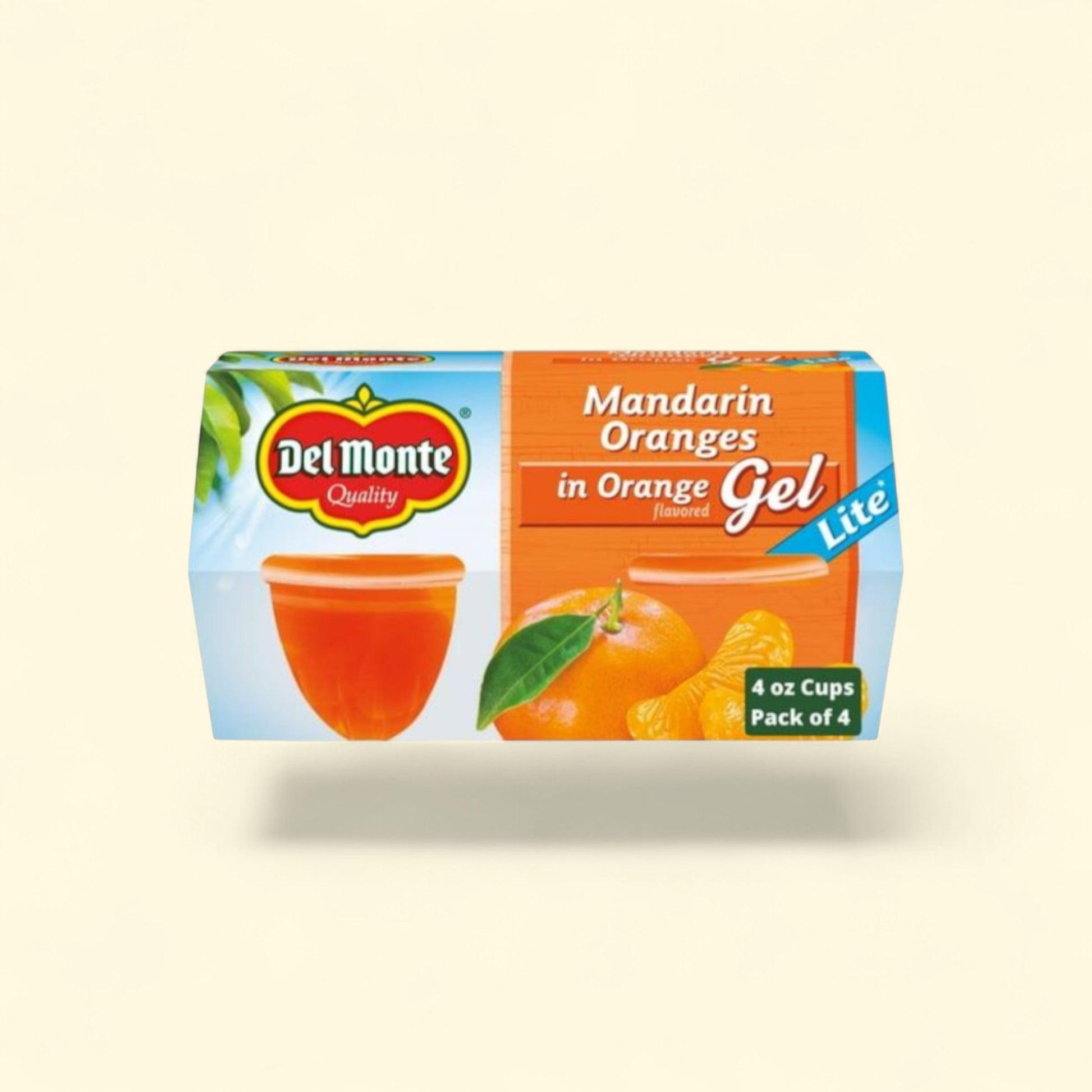 Del Monte, Mandarin Oranges in Orange Flavored Gel, 4.5 Oz, 4 Count — authentic US product shipped worldwide by Treatspree