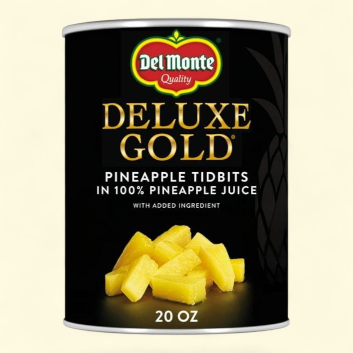 Del Monte Deluxe Gold Pineapple Tidbits in 100% Pineapple Juice, 20 oz Can