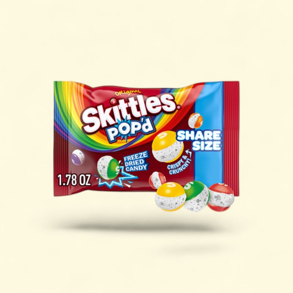 Skittles POP'd Original Freeze Dried Candy, Share Size - 1.78 oz