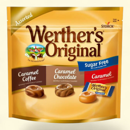 Werthers Original Hard Sugar Free Assorted Flavors Caramel Candy, 7.7 oz
