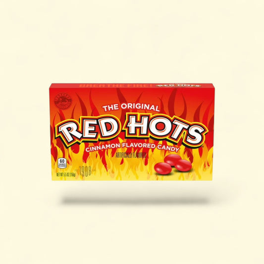 Red Hots Cinnamon Candy, Theater Box, 5.5 oz — authentic US product shipped worldwide by Treatspree