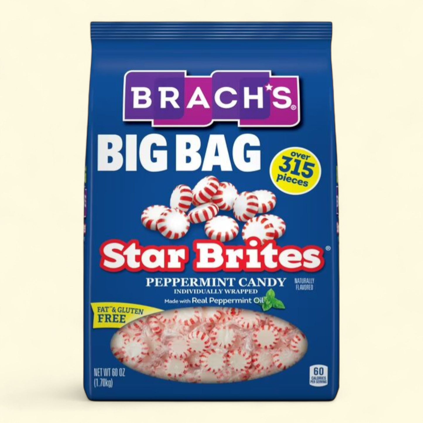 Brach's Star Brites, Peppermint Candy, 60 oz