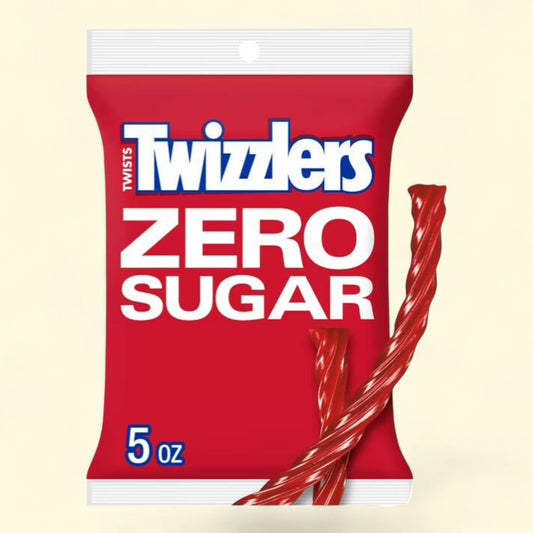 Twizzlers Zero Sugar Twists, Strawberry Flavored Licorice Candy, 5 ... — authentic US product shipped worldwide by Treatspree