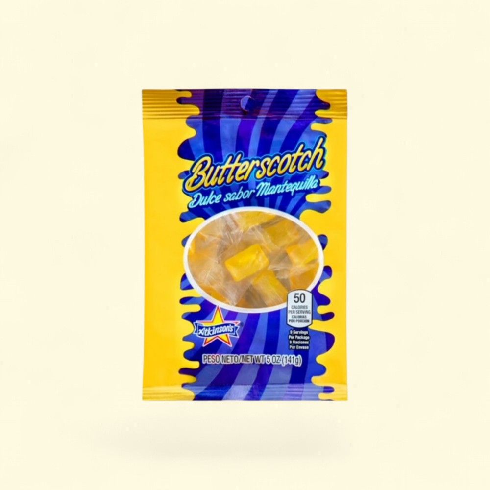 Atkinson's Butterscotch Hard Candy Hanging Bag, 5oz — authentic US product shipped worldwide by Treatspree