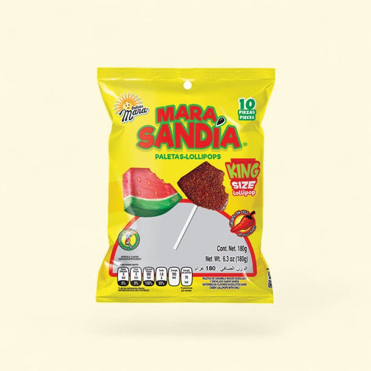 Dulces Mara Watermelon Chilli Lollipops 6.3oz — authentic US product shipped worldwide by Treatspree
