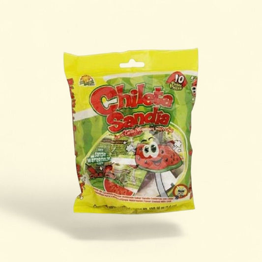 El Azteca Chileta Sandia Watermelon Lollipops - 10 Count (5.2oz) — authentic US product shipped worldwide by Treatspree