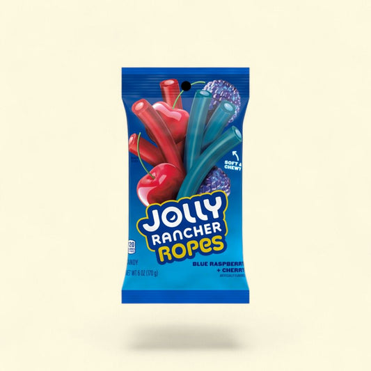 Jolly Rancher Blue Raspberry Cherry Ropes 6oz — authentic US product shipped worldwide by Treatspree