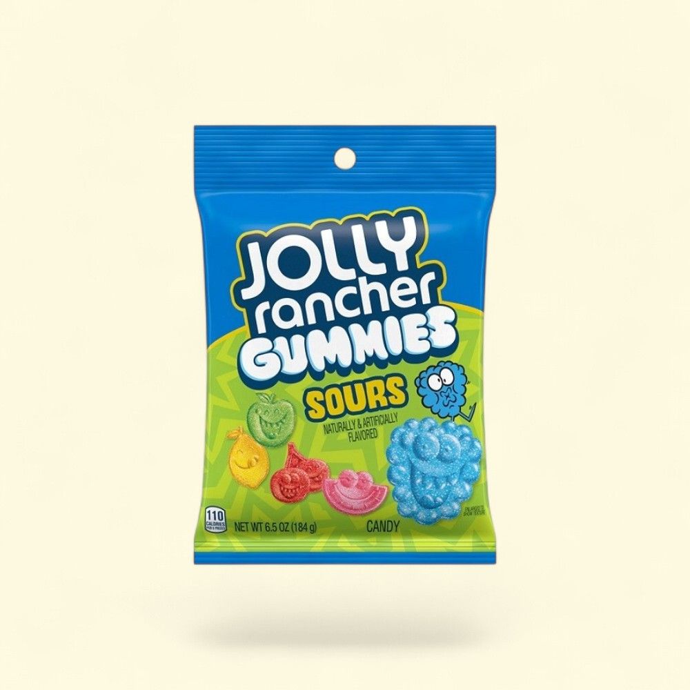Jolly Rancher Sour Gummies Peg Bag - 6.5 oz — authentic US product shipped worldwide by Treatspree