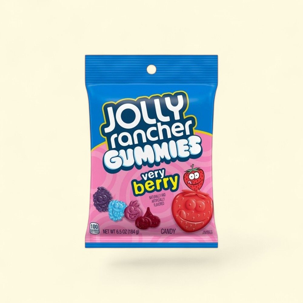 Jolly Rancher Very Berry Gummies Bag 6.5oz — authentic US product shipped worldwide by Treatspree
