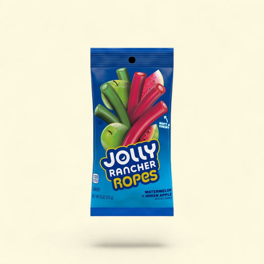 Jolly Rancher Watermelon Green Apple Candy Ropes 6oz — authentic US product shipped worldwide by Treatspree