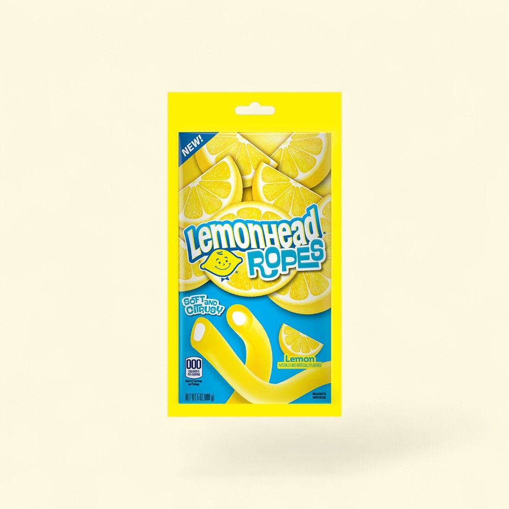 Lemonhead Ropes Lemon Flavored Candy 5oz — authentic US product shipped worldwide by Treatspree
