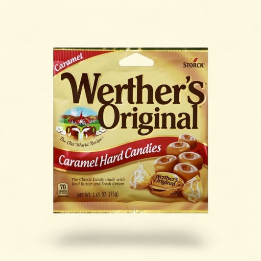 Werther's Original Caramel Hard Candies - 2.65 oz Bag — authentic US product shipped worldwide by Treatspree
