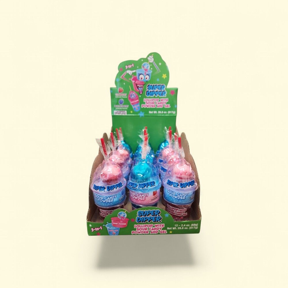 Exclusive Brands Super Dipper Candy - 12 Count — authentic US product shipped worldwide by Treatspree