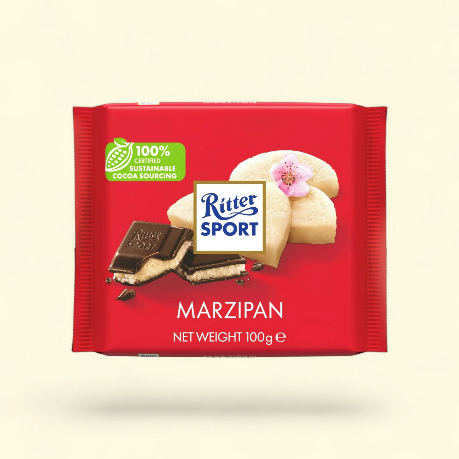 Ritter Sport Dark Chocolate with Marzipan, 3.5oz — authentic US product shipped worldwide by Treatspree